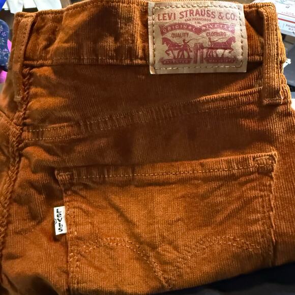 Levi's 724 High Rise Button Fly Corduroy Jeans, Copper Orange, Women's Size 29 - Picture 5 of 7